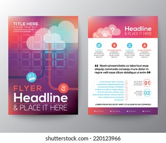 Abstract Brochure Flyer design Layout vector template in A4 size