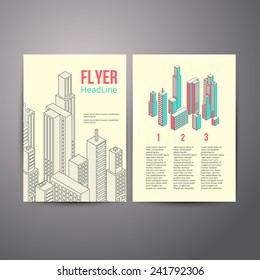 Abstract  Brochure Flyer design template.  vector illustration
