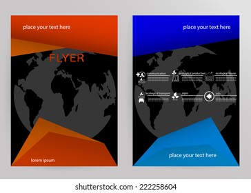 Abstract Brochure Flyer design vector template in A4 size 