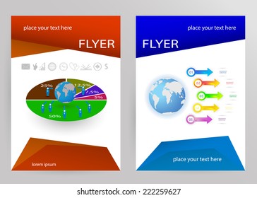 Abstract Brochure Flyer design vector template in A4 size