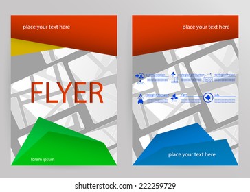 Abstract Brochure Flyer design vector template in A4 size