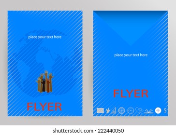 Abstract Brochure Flyer design vector template in A4 size