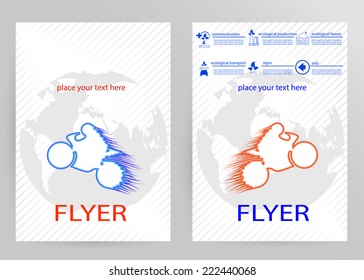 Abstract Brochure Flyer design vector template in A4 size