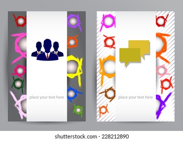 Abstract Brochure Flyer design vector template in A4 size