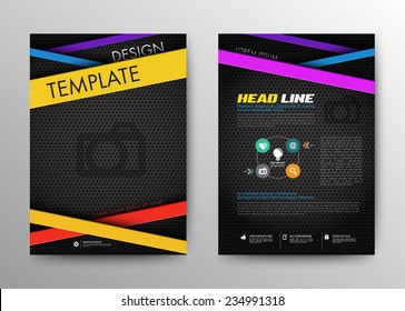 Abstract Brochure Flyer design vector template in A4 size. Design Layout. Infographic Elements.