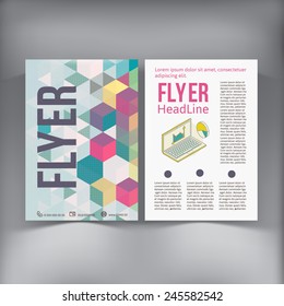 Abstract  Brochure Flyer design vector template. vector illustration eps 10