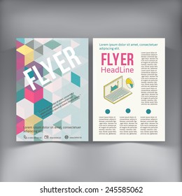 Abstract  Brochure Flyer design vector template. vector illustration eps 10