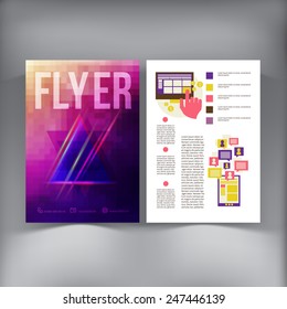 Abstract  Brochure Flyer design vector template. vector illustration eps 10