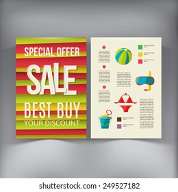 Abstract  Brochure Flyer design vector template. vector illustration eps 10