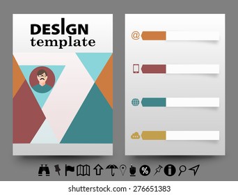 Abstract Brochure Flyer design,template in A4 size, vector illustration