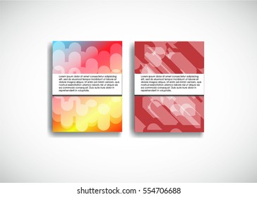 Abstract Brochure, Flyer, Magazine Layout or Cover Design.  Geometric pattern with Stripes.Vector illustration in different colors, can be used for background.