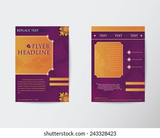 Abstract Brochure Flyer Thai style template in A4 size