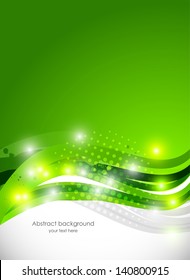 Abstract brochure in green color