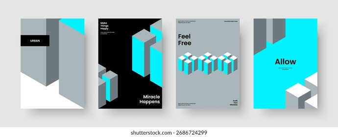 Abstract Brochure Layout. Geometric Book Cover Template. Isolated Banner Design. Background. Business Presentation. Report. Poster. Flyer. Newsletter. Pamphlet. Advertising. Notebook. Portfolio