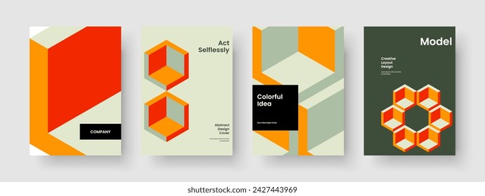 Abstract Brochure Layout. Geometric Flyer Design. Isolated Poster Template. Book Cover. Banner. Background. Report. Business Presentation. Notebook. Handbill. Catalog. Magazine. Pamphlet. Journal