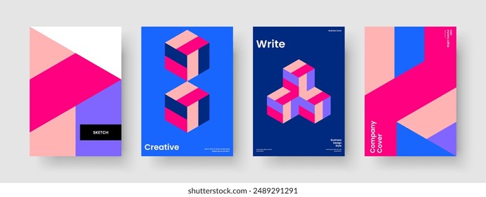 Abstract Brochure Layout. Geometric Flyer Template. Creative Report Design. Book Cover. Background. Poster. Business Presentation. Banner. Newsletter. Notebook. Magazine. Advertising. Portfolio