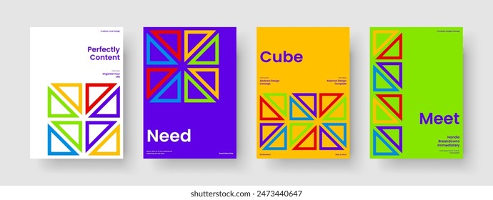 Diseño de folleto Abstractas. Plantilla de volante aislada. Diseño geométrico de la cubierta del libro. Presentación empresarial. Antecedentes. Informe. Cartel. Anuncio. Folleto. Prospecto. Publicidad. Identidad de marca. Revista