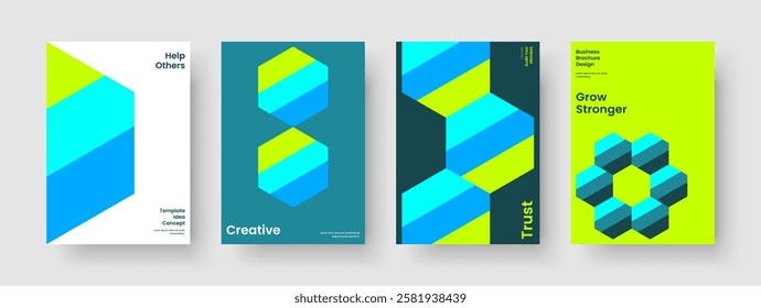 Abstract Brochure Layout. Isolated Flyer Template. Geometric Poster Design. Book Cover. Banner. Business Presentation. Background. Report. Pamphlet. Journal. Magazine. Notebook. Portfolio