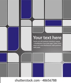 Abstract brochure made from blue and grey squares