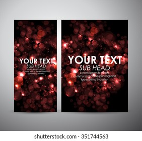 Abstract brochure red bokeh. business design template or roll up. Vector illustration