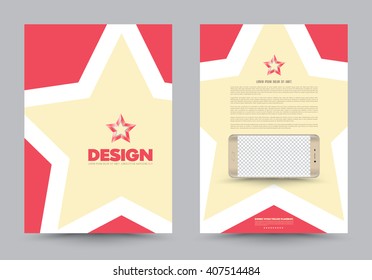 Abstract brochure with smartphone design template. Book design, print design, journal. Brochure vector. Brochure template. Flyer design. Flyer template. Brochure abstract design. Brochure background
