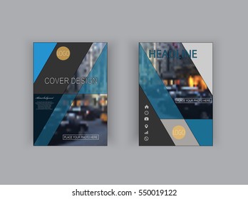 abstract brochure template cover design set booklet 