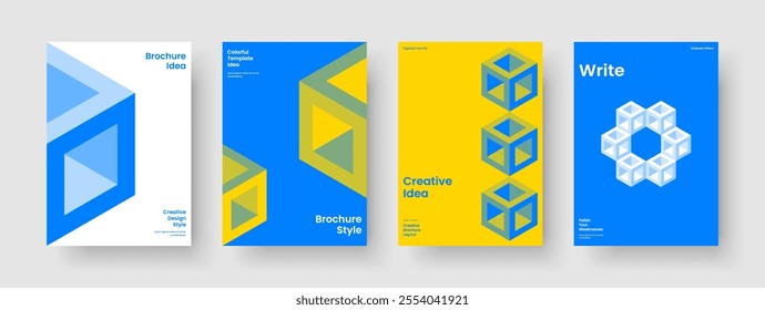 Abstract Brochure Template. Creative Flyer Layout. Geometric Banner Design. Report. Poster. Background. Business Presentation. Book Cover. Portfolio. Notebook. Pamphlet. Leaflet. Handbill