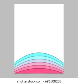 Abstract brochure template from curved stripes - vector document design with 3d shadow effect