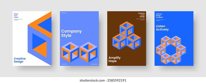 Abstract Brochure Template. Geometric Book Cover Layout. Isolated Report Design. Flyer. Business Presentation. Poster. Background. Banner. Newsletter. Brand Identity. Catalog. Portfolio. Notebook