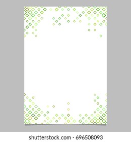 Abstract brochure template from green diagonal square pattern - vector graphic design for presentations