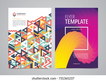 Abstract brochure template layout design. Creative modern vector illustration.