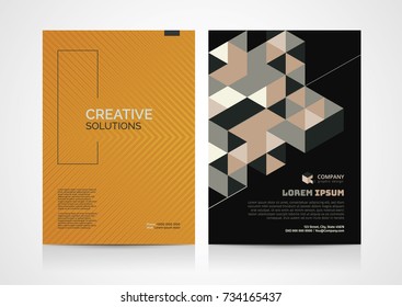 Abstract brochure template layout design. Creative modern vector illustration.