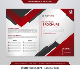 abstract brochure template with modern style and minimalist layout