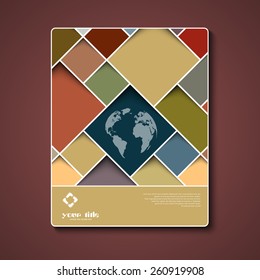 Abstract brochure template with squares
