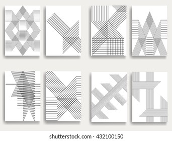 Abstract Brochures. Line Background.