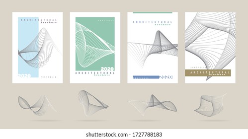 Abstract brochures from the lines