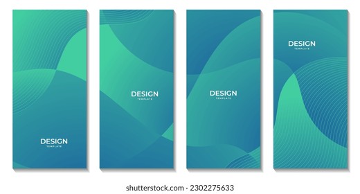 abstract brochures set colorful gradient wave background for business
