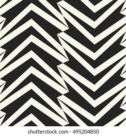 Abstract broken chevron motif. Seamless pattern.