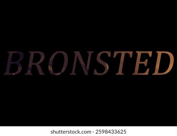 Abstract Bronsted Text Effect Design Black Background