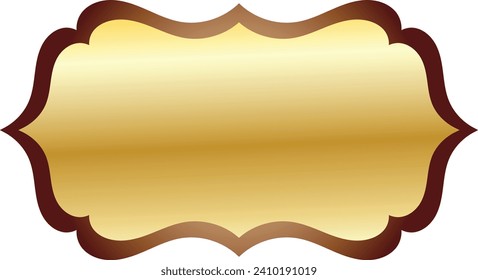 abstract bronze frame design on gold.