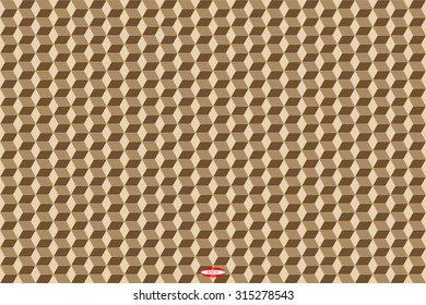 abstract bronze geometric pattern with sand texture with rhombus with abstract cream lines isolated on beige background. vector illustration