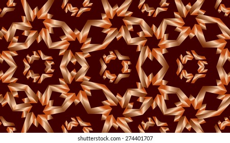 Abstract bronze geometrical seamless pattern vector