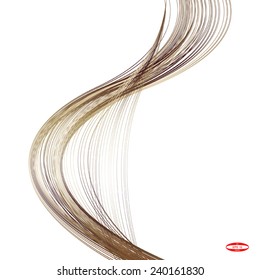abstract bronze line brown wave ginger band on white background vector