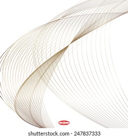 abstract bronze line brown wave ginger band on white background vector