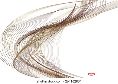 abstract bronze line brown wave ginger band on white background vector