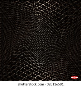 abstract bronze line ginger wave brown band isolated on black background. vector illustration