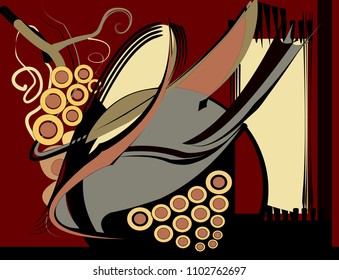 abstract brown background, autumn grape