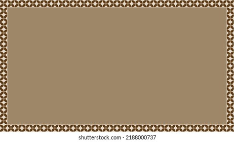 abstract brown background with batik border round brown border