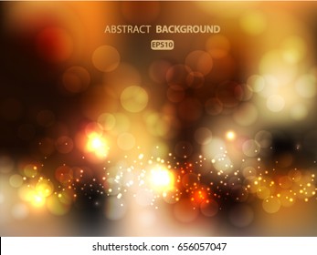Abstract brown Background bokeh effect. Vector EPS 10 illustration.