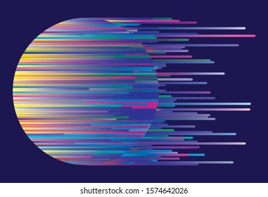 Abstract  brown background. Colored spheres with a gradient. Vector illustration
